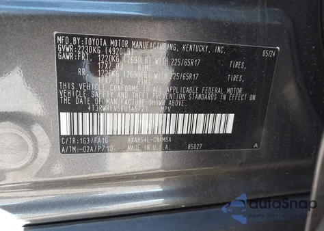 2024 Toyota Rav4 Hybrid Xle from USA, damaged, VIN 4T3RWRFV5RU145721